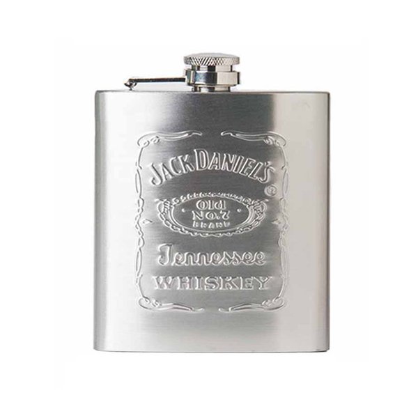 6oz stainless steel Jack Daniel's hip flask
